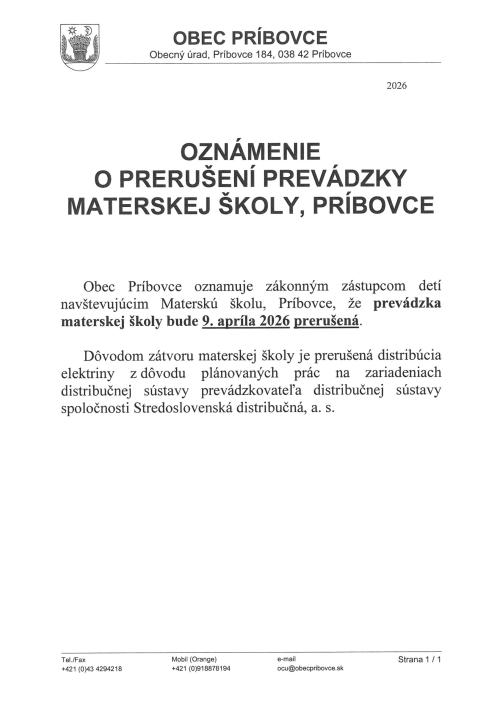 Oznámenie